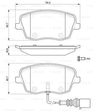 Brake Pad Set, disc brake 0986494105 - image 7