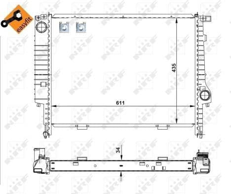 Radiator, engine cooling EASY FIT 509625