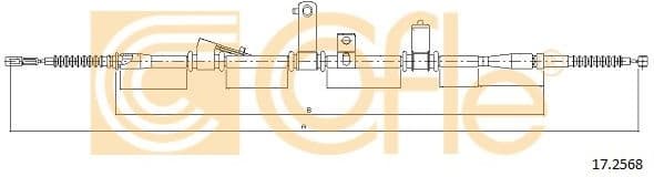 Cable Pull, parking brake 17.2568