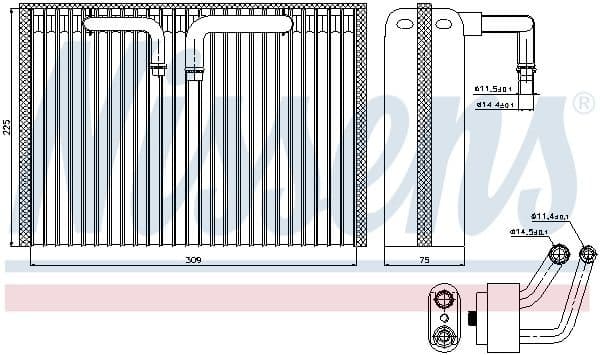 Evaporator, air conditioning 92296