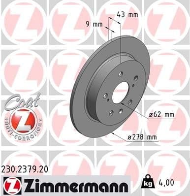 Brake Disc COAT Z 230.2379.20
