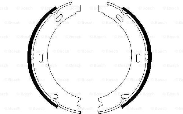 Brake Shoe Set, parking brake 0986487344 - image 2