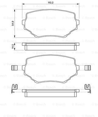 Brake Pad Set, disc brake 0986424669 - image 7