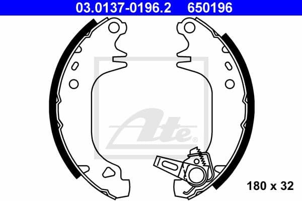 Brake Shoe Set 03.0137-0196.2