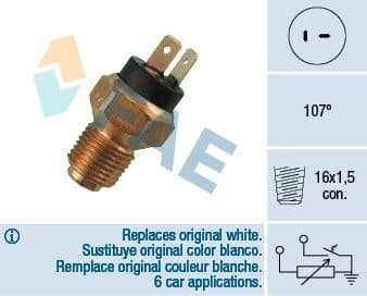 Sensor, coolant temperature 34080