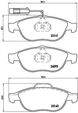Brake Pad Set, disc brake PRIME LINE P23114