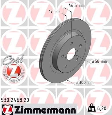 Brake Disc COAT Z 530.2468.20