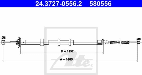 Cable Pull, parking brake 24.3727-0556.2 - image 2