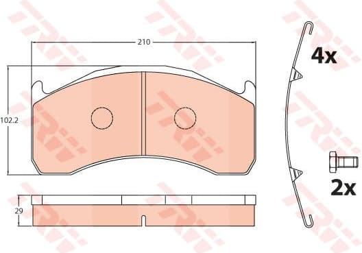 Brake Pad Set, disc brake GDB5089