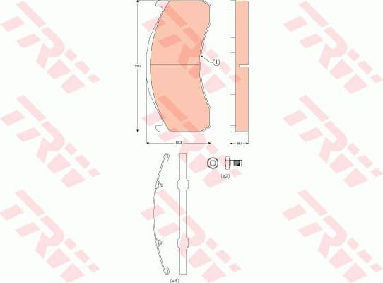 Brake Pad Set, disc brake GDB5089 - image 4