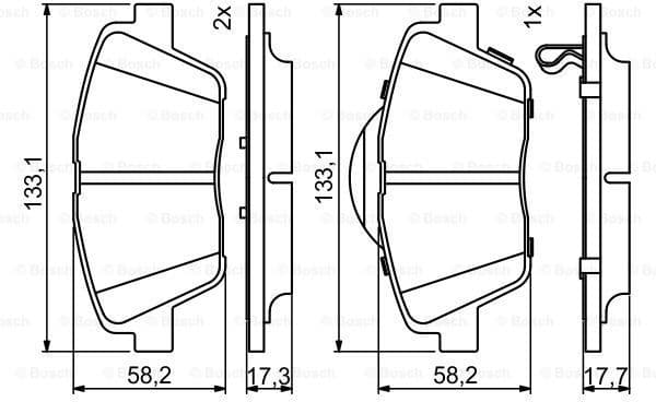 Brake Pad Set, disc brake 0986494755 - image 5