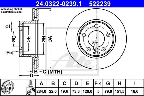 Brake Disc PowerDisc 24.0322-0239.1