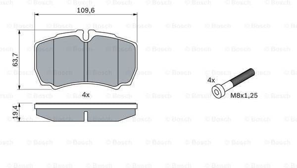 Brake Pad Set, disc brake 0986424750 - image 7