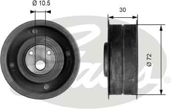 Tensioner Pulley, timing belt PowerGrip™ T41080