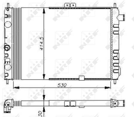 Radiator, engine cooling 58670