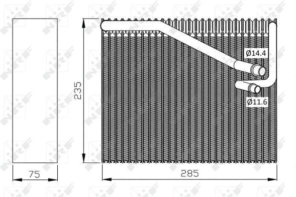 Evaporator, air conditioning EASY FIT 36081