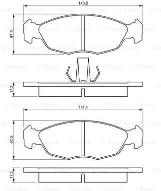 Brake Pad Set, disc brake 0986424410 - image 7