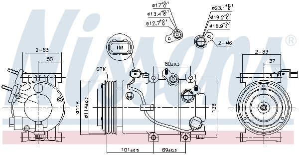 Compressor, air conditioning ** FIRST FIT ** 890174