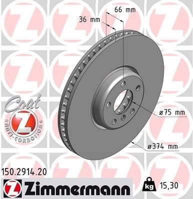 Brake Disc COAT Z 150.2914.20