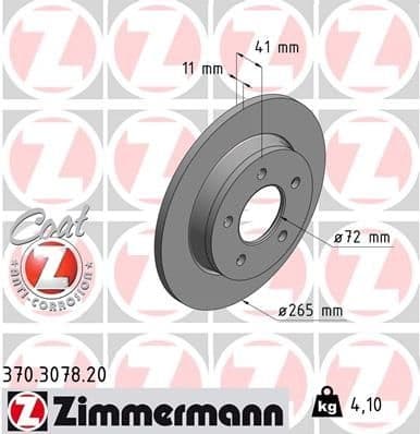 Brake Disc COAT Z 370.3078.20
