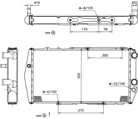 Radiator, engine cooling 51311