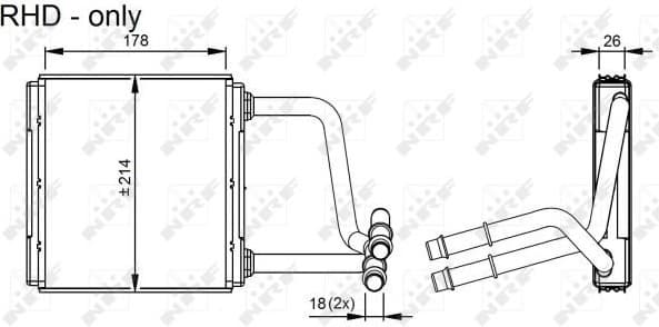 Heat Exchanger, interior heating 54296