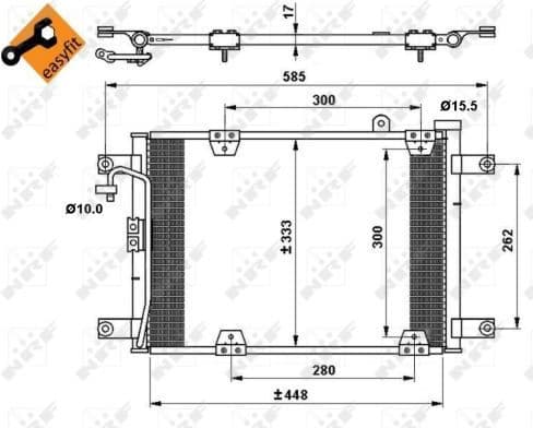 Condenser, air conditioning EASY FIT 35768