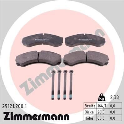 Brake Pad Set, disc brake 29121.200.1