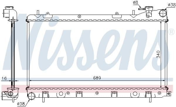 Radiator, engine cooling 67704A