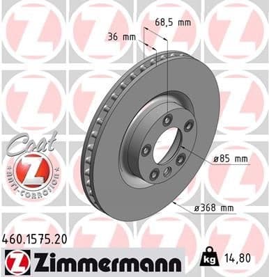 Brake Disc COAT Z 460.1575.20