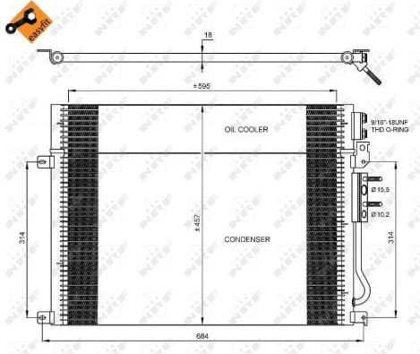 Condenser, air conditioning EASY FIT 35920
