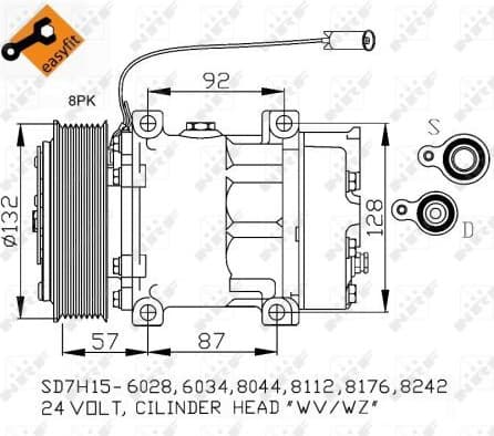 Compressor, air conditioning EASY FIT 32412