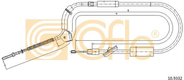 Cable Pull, parking brake 10.9332
