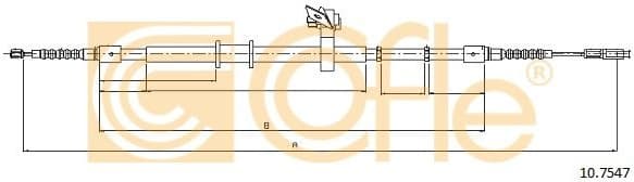 Cable Pull, parking brake 10.7547