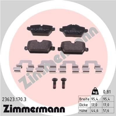 Brake Pad Set, disc brake 23623.170.3