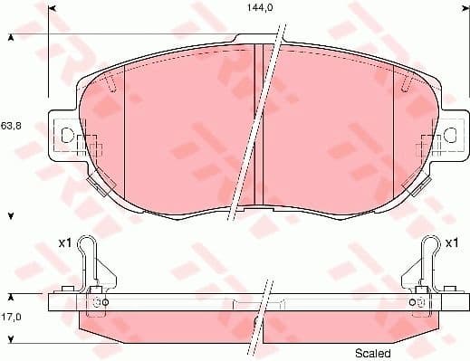Brake pads front, Top Quality GDB3235