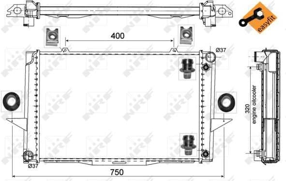 Radiator, engine cooling EASY FIT 529509