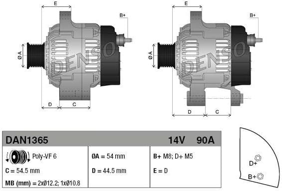 Alternator DAN1365 - image 3
