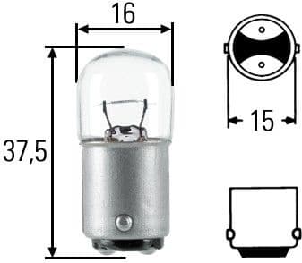 Bulb, clearance/end outline marker light HEAVY DUTY 8GA 002 071-361
