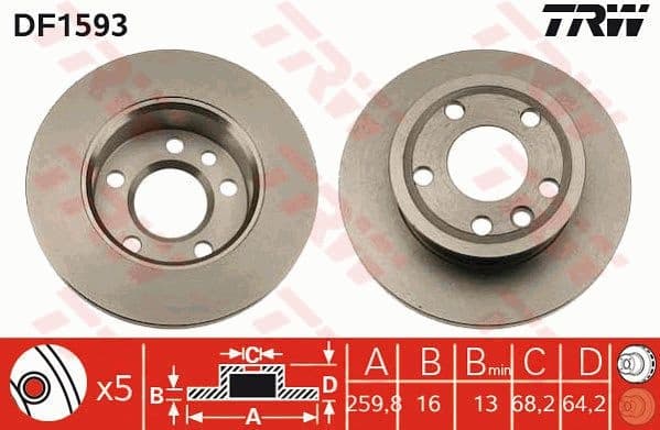 Brake Disc DF1593