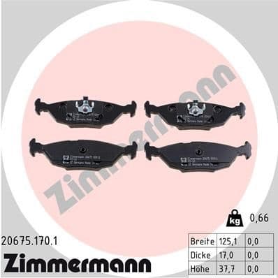 Brake Pad Set, disc brake 20675.170.1