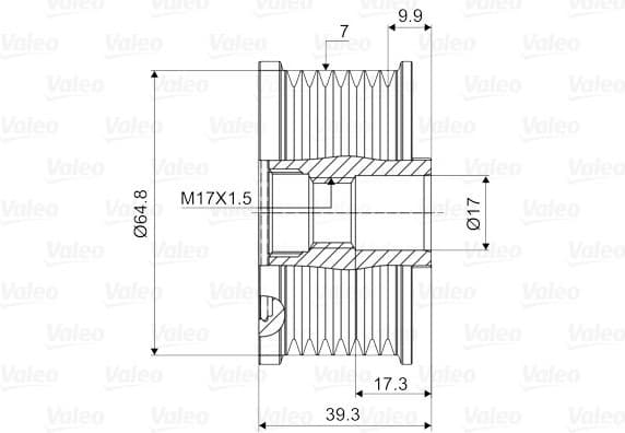 Alternator Freewheel Clutch VALEO NEW SPARE PART 588069 - image 2