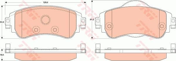 Brake Pad Set, disc brake COTEC GDB1917