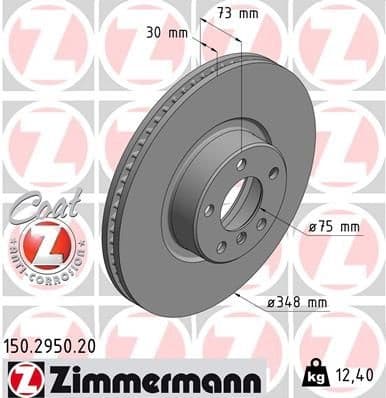 Brake Disc COAT Z 150.2950.20