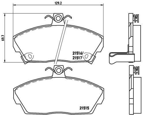 Brake Pad Set, disc brake PRIME LINE P28020