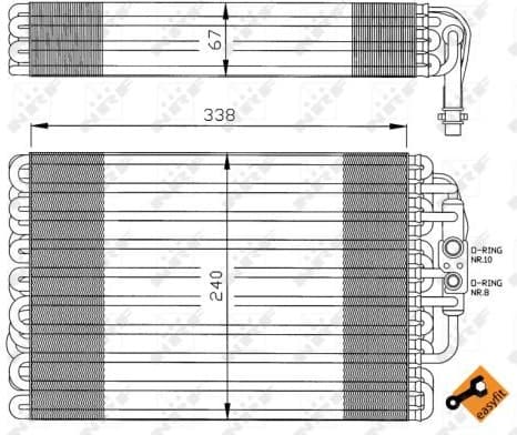 Evaporator, air conditioning EASY FIT 36034