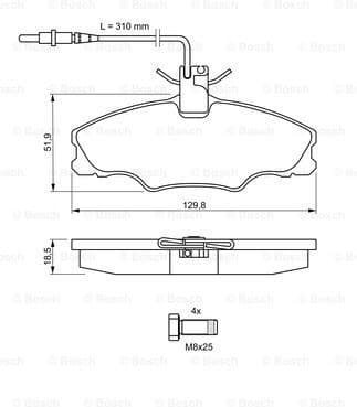 Brake Pad Set, disc brake 0986424227 - image 7