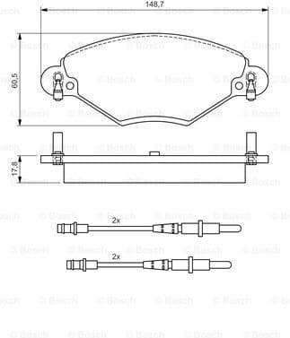 Brake Pad Set, disc brake 0986424582 - image 7