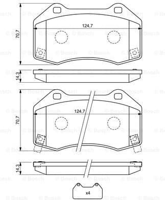 Brake Pad Set, disc brake 0986494718