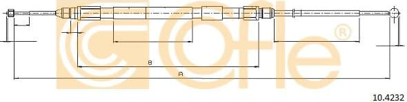 Cable Pull, parking brake 10.4232